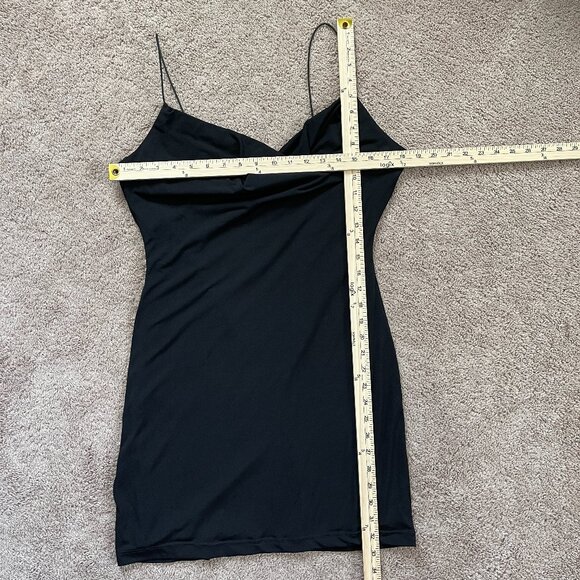 B Darlin Juniors Cowl-neck Slip Dress Black XL Bodycon LBD Sexy Date Night Club - Picture 5 of 7
